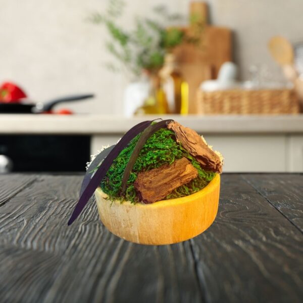 Wooden Rounded Moss Center piece bowl